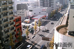 防犯カメラ　屋外録画例