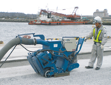 半剛性アスファルト舗装面ブラスト処理工法